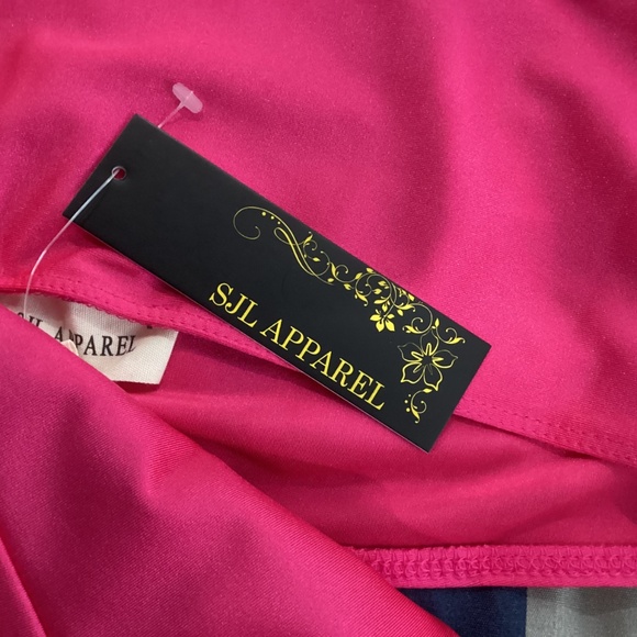 NWT SJL APPAREL pink overall shorts with tube tops - Picture 11 of 12